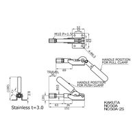 大阪角田興業(株) 押し引き兼用トグルクランプ NO.50A 1個（直送品）