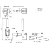 大阪角田興業(株) 下方押え型トグルクランプ NO.44A 1個（直送品）