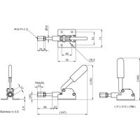 大阪角田興業(株) 横押し型トグルクランプ NO.51Bショウ 1個（直送品）
