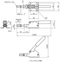大阪角田興業(株) 横押し型トグルクランプ NO.51Bチュウ 1個（直送品）