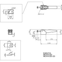 大阪角田興業(株) フック型トグルクランプ NO.FA120 1個（直送品）