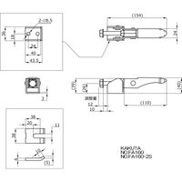 大阪角田興業(株) フック型トグルクランプ NO.FA160 1個（直送品）