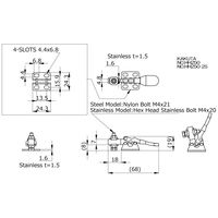 大阪角田興業(株) 下方押え型トグルクランプ NO.HH250 1個（直送品）