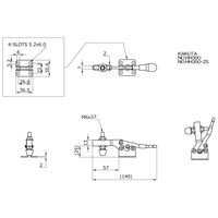 大阪角田興業(株) 下方押え型トグルクランプ NO.HH350 1個（直送品）