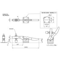 大阪角田興業(株) 下方押え型トグルクランプ NO.HH550 1個（直送品）