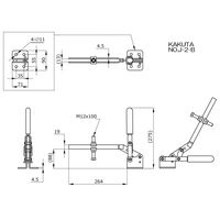 大阪角田興業(株) 下方押え型トグルクランプ NO.J-2-B 1個（直送品）