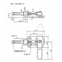 大阪角田興業(株) 横押し型トグルクランプ NO.SL50L 1個（直送品）