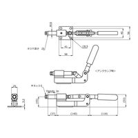 大阪角田興業(株) 横押し型トグルクランプ NO.X6 1個（直送品）