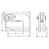 イーグルクランプ 水平吊クランプ VAF-500(3-35) 1個（直送品）