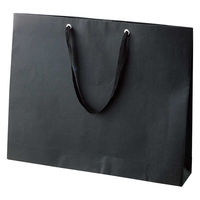 ストア・エキスプレス 【10枚】ショルダーバッグ ブラック無地紙袋 黒ひも 52×10×42cm 36005-41 1セット(10枚)（直送品）