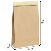 ストア・エキスプレス 【200枚】宅配用紙袋 未晒 クラフト角底袋 宅配袋 大 宅配100サイズ 36129-15 1セット(200枚)（直送品）