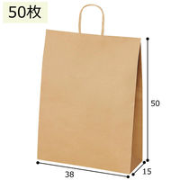 ストア・エキスプレス 【50枚】手提げ紙袋 丸ひも 再生紙タイプ 幅38×奥行15×高さ50cm 5610-504 1セット(50枚)（直送品）