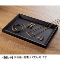 ストア・エキスプレス 合成皮革張トレー ホワイト 5719-4004 1個 61-798-36-1（直送品）