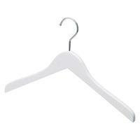 ストア・エキスプレス 【10本】木製ハンガー ホワイト(メープル) 平型 幅42cm 6533-10102 1セット(10本)（直送品）