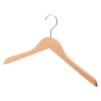 ストア・エキスプレス 【10本】木製ハンガー 木地仕上げ(ブナ) 平型 幅38cm 6533-10510 1セット(10本)（直送品）