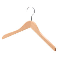 ストア・エキスプレス 【10本】木製ハンガー 木地仕上げ(ブナ) 屈折型 幅42cm 6533-10530 1セット(10本)（直送品）