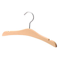 ストア・エキスプレス 【10本】子供用木製ハンガー 木地仕上げ(ブナ) 平型溝付き 幅32cm 6533-10555 1セット(10本)（直送品）