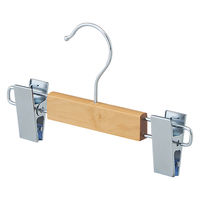 ストア・エキスプレス 【100本】子供用木製ハンガークリア ボトム 外型クリップ付き 6533-10562 1セット(100本)（直送品）