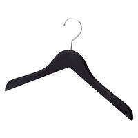 ストア・エキスプレス 【10本】木製ハンガー ブラック(メープル) 平型 幅38cm 6533-11128 1セット(10本)（直送品）