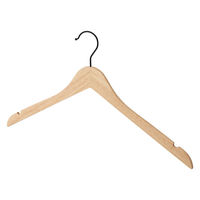 ストア・エキスプレス 【100本】薄型ラバーウッドハンガー トップス幅44.5cm 6533-21601 1セット(100本)（直送品）