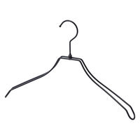 ストア・エキスプレス 【50本】湾曲スチール製ハンガー ブラック 幅38cm 7270-16019 1セット(50本)（直送品）