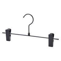 ストア・エキスプレス 【50本】スチール製ボトムハンガー ブラック 幅30cm 7270-16021 1セット(50本)（直送品）