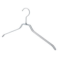 ストア・エキスプレス 【50本】平型スチール製ハンガー クローム 平型 幅42cm 7270-18001 1セット(50本)（直送品）