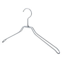 ストア・エキスプレス 【50本】平型スチール製ハンガー クローム 平型肩厚 幅38cm 7270-18002 1セット(50本)（直送品）