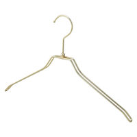 ストア・エキスプレス 【50本】平型スチール製ハンガー ゴールド 平型 幅38cm 7270-18004 1セット(50本)（直送品）