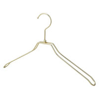 ストア・エキスプレス 【50本】平型スチール製ハンガー ゴールド 平型肩厚 幅38cm 7270-18006 1セット(50本)（直送品）