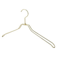 ストア・エキスプレス 【50本】平型スチール製ハンガー ゴールド 平型肩厚 幅42cm 7270-18007 1セット(50本)（直送品）