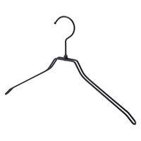 ストア・エキスプレス 【50本】平型スチール製ハンガー ブラック 平型 幅38cm 7270-18008 1セット(50本)（直送品）