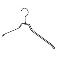 ストア・エキスプレス 【50本】平型スチール製ハンガー ブラック 平型 幅42cm 7270-18009 1セット(50本)（直送品）