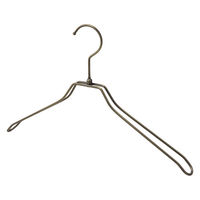 ストア・エキスプレス 【50本】平型スチール製ハンガー アンティークゴールド 平型肩厚 幅38cm 7270-18014 1セット(50本)（直送品）