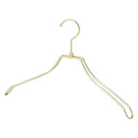ストア・エキスプレス 【50本】湾曲スチール製ハンガー ゴールド 幅42cm 7270-6014 1セット(50本) 61-819-71-4（直送品）