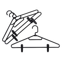 サワフジ スマートハンガークリップ付3PBK SMC-03(BK) 1個（直送品）