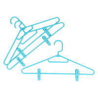 サワフジ スマートハンガークリップ付3P SMCー03BL SMC-03(BL) 1個（直送品）