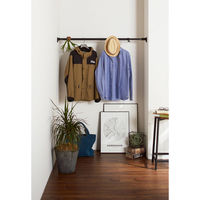 平安伸銅 突っ張り棒 強力 マットブラック 幅110~190cm RTB-110 1個（直送品）