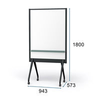 【組立設置込】プラス パーティションホワイトボード アルク ブラックフレーム グリーントレイ 1台（直送品）