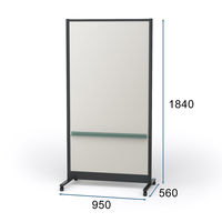 【組立設置込】プラス パーティションホワイトボード グレイッシュ ブラックフレーム グリーントレイ 1台（直送品）