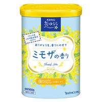入浴剤 薬用 温浴 バスクリン 花ゆらら ミモザの香り 600g ミモザイエローのお湯（透明タイプ） 1セット（1個×2） アース製薬