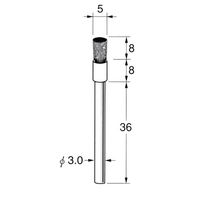 日本精密機械工作 軸付エンド型ブラシ ナイロン 5本 B4215 1箱（直送品）