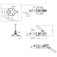 大阪角田興業(株) 横押し型トグルクランプ NO.51 1個（直送品）