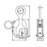 イーグルクランプ 縦つりクランプ SL-1(3-20) 1個（直送品）