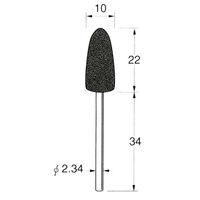 日本精密機械工作 軸付シリコンゴム砥石 5本 R1132 1箱（直送品）