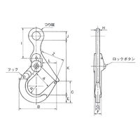 イーグルクランプ 敷鉄板フック JDH-2 1個（直送品）