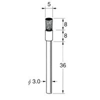 日本精密機械工作 研磨剤入ナイロンブラシ軸付 エンド 5本 B7341 1箱（直送品）