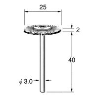 日本精密機械工作 軸付ホイール型ブラシ ステンレス線 5本 B1419 1箱（直送品）