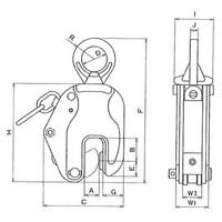 イーグルクランプ 縦つりクランプ ET-1(3-20) 1個（直送品）
