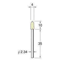 日本精密機械工作 軸付フェルトバフ ハード 5本 F1604 1箱（直送品）